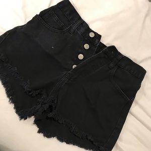 Black high waisted shorts